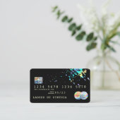Visite Carte de crédit moderne Holograph Splash (Debout devant)