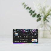 Visite Carte de crédit moderne Holograph Splash (Debout devant)