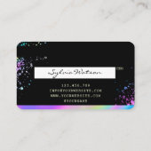 Visite Carte de crédit moderne Holograph Splash (Dos)