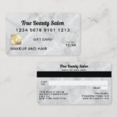 Visite Carte de crédit moderne Marbre blanc Stone (Devant / Derrière)