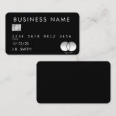 Visite Carte de crédit noire (Devant / Derrière)