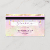 Visite carte de crédit opal rose et or moderne (Dos)