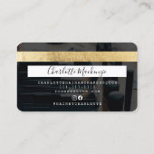 Visite Carte de crédit or beauté monogramme photo (Dos)