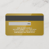 Visite Carte de crédit | Or brillant (Dos)
