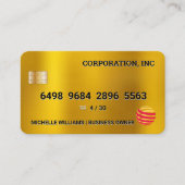 Visite Carte de crédit | Or brillant (Devant)