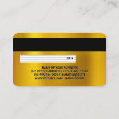 Visite Carte de crédit | Or brillant (Dos)