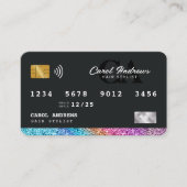 Visite Carte de crédit Parties scintillant moderne Initia (Devant)