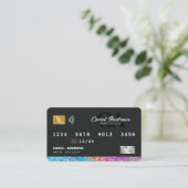 Visite Carte de crédit Parties scintillant moderne Initia (Debout devant)