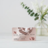 Visite Carte de crédit Rose stylisé Gold Long Lash papier (Debout devant)