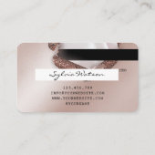 Visite Carte de crédit Rose stylisé Gold Long Lash papier (Dos)