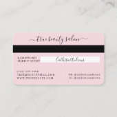 Visite Carte de crédit Script signature or rose simple (Dos)