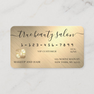 Visite Carte de crédit Simple Gold Metallic Signature Scr