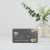 Visite Carte de crédit Styled Black Chevron (Debout devant)