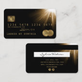 Visite Carte de crédit Styled Black Gold (Devant / Derrière)
