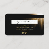 Visite Carte de crédit Styled Black Gold (Dos)