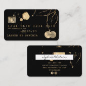 Visite Carte de crédit Styled Black Gold (Devant / Derrière)