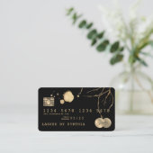 Visite Carte de crédit Styled Black Gold (Debout devant)