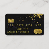 Visite Carte de crédit Styled Black Gold (Devant)