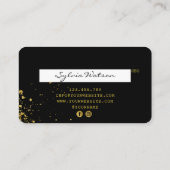 Visite Carte de crédit Styled Black Gold (Dos)