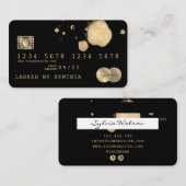 Visite Carte de crédit Styled Black Gold (Devant / Derrière)