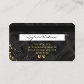 Visite Carte de crédit Styled Black Silk Gold (Dos)