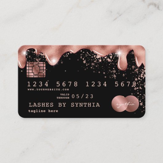 Visite Carte de crédit Styled Driving Gold (Devant)