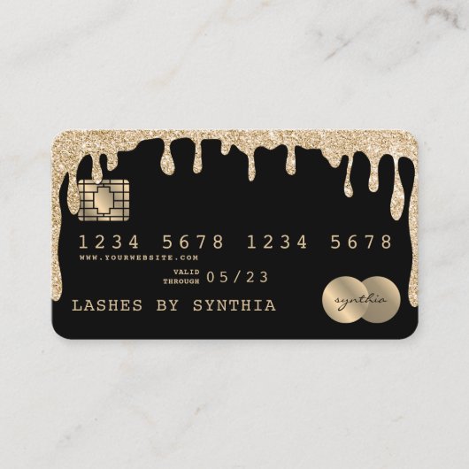Visite Carte de crédit Styled Driving Gold (Devant)