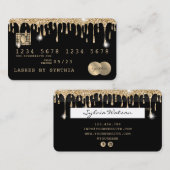 Visite Carte de crédit Styled Driving Gold (Devant / Derrière)