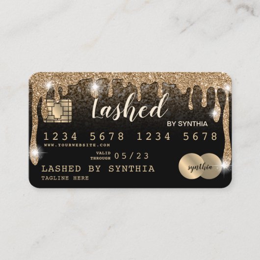 Visite Carte de crédit Styled Driving Gold (Devant)