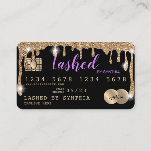 Visite Carte de crédit Styled Driving Gold (Devant)