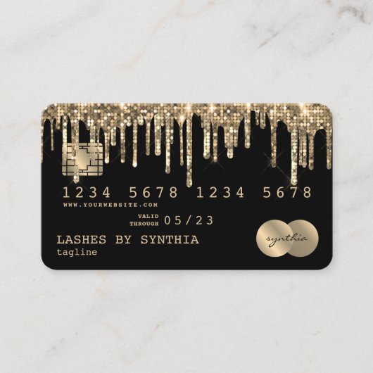 Visite Carte de crédit Styled Driving Gold (Devant)