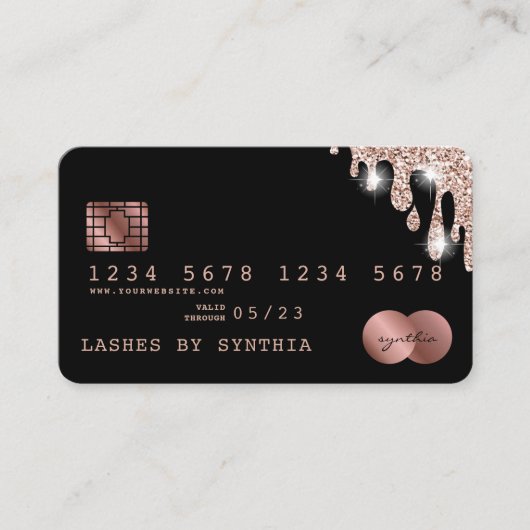Visite Carte de crédit Styled Driving Gold (Devant)