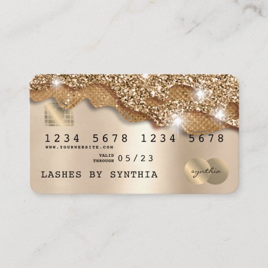 Visite Carte de crédit Styled Driving Gold (Devant)
