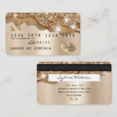 Visite Carte de crédit Styled Driving Gold (Devant / Derrière)