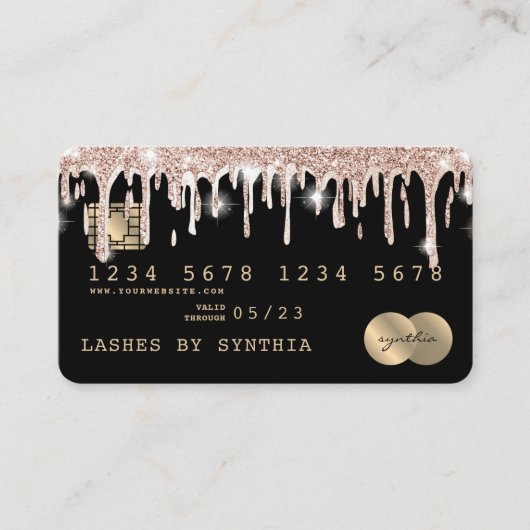 Visite Carte de crédit Styled Driving Gold (Devant)