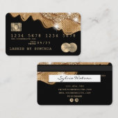 Visite Carte de crédit Styled Driving Gold (Devant / Derrière)