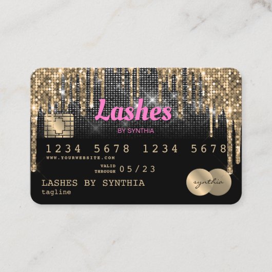 Visite Carte de crédit Styled Driving Gold (Devant)