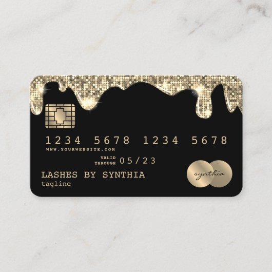Visite Carte de crédit Styled Driving Gold (Devant)