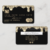 Visite Carte de crédit Styled Driving Gold (Devant / Derrière)