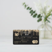 Visite Carte de crédit Styled Driving Gold ajouter le log (Debout devant)