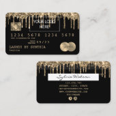 Visite Carte de crédit Styled Driving Gold ajouter le log (Devant / Derrière)