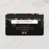 Visite Carte de crédit Styled Driving Gold Floral (Dos)