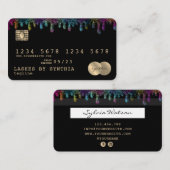 Visite Carte de crédit Styled Driving Unicorn sirène (Devant / Derrière)