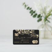 Visite Carte de crédit Styled Floral Gold (Debout devant)