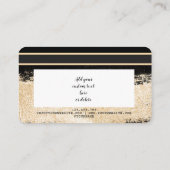 Visite Carte de crédit Styled Gold Brush merci (Dos)