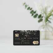 Visite Carte de crédit Styled Gold Confetti (Debout devant)