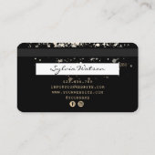 Visite Carte de crédit Styled Gold Confetti (Dos)