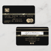 Visite Carte de crédit Styled Gold et Black (Devant / Derrière)