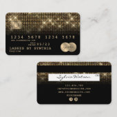 Visite Carte de crédit Styled Gold et Black (Devant / Derrière)