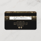 Visite Carte de crédit Styled Gold et Black (Dos)
